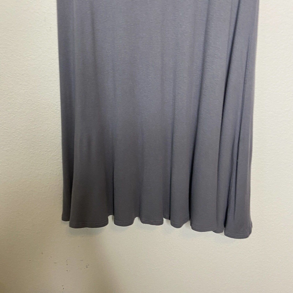 Everly Open Back Micro Ribbed Gray Dress M - Picture 4 of 9